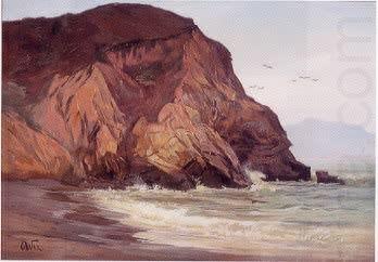 Rocky Coast with Birds, Henry Otto Wix